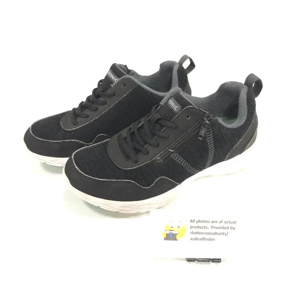 Vionic Jetta Lace Up Athletic Running Shoe Womens Size 6.5 Black White